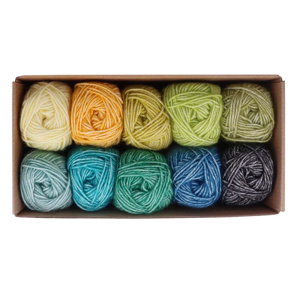 Scheepjes Stone Washed Colour Pack 10x25g - Giallo, Arancione, Blu
