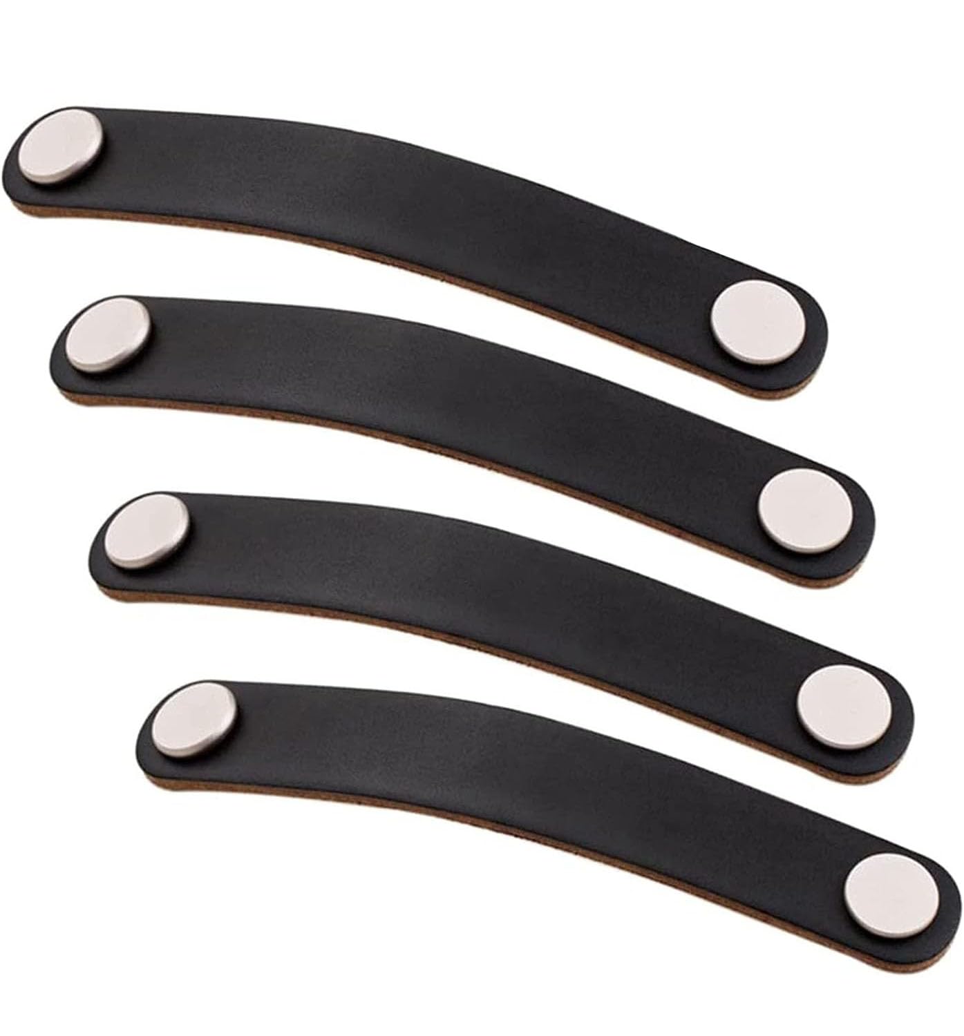 Poignée de porte en cuir luxueux et souple pour quincaillerie de meuble