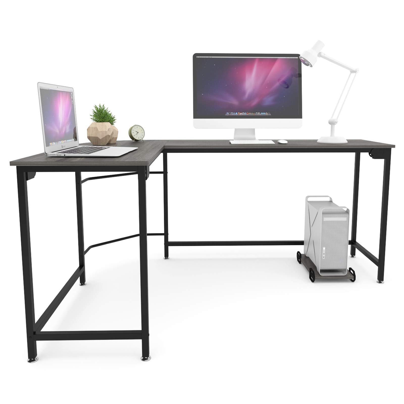 Teraves Modern LShaped Desk Corner Computer Desk Home Office Study