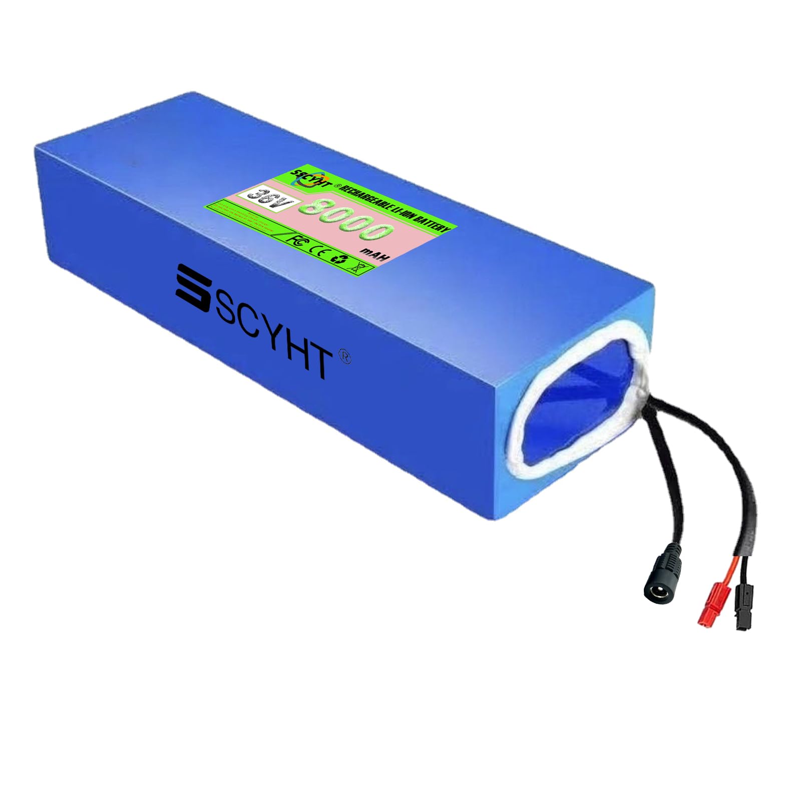 36 Volt Lithium-Ionen-Akku, 36 V, 12 Ah, 6 Ah, 8 Ah, 10 Ah, Lithium-Batterie, 36 V, wiederaufladbarer Akku mit Ladegerät und PVC-Hülle für 200 W – 450 W Motor-Kit,36v8ah Anderson