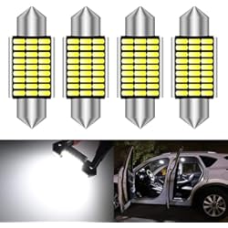 Luces Led Kia Sportage KATUR 36mm Festoon C5W Bombillas LED 6000K Luz Blanca Canbus Libre de Errores para 6418 6461 6486X 6411 6418 6451 Luces de Puerta de matrícula de Domo Interior (4 Piezas, Blanco)