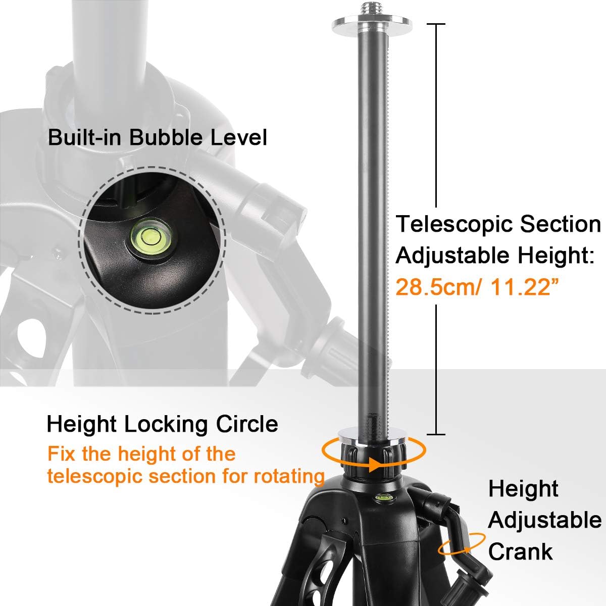 Flаѕh Dеаlѕ - 50% оƒƒ Huepar Tripod 1.6m/5.2ft Flat Head Aluminum Tripod for Laser Level, with Handle and Bubble Level, with 5/8-11 Male Thread and 1/4-11 Screw Adapter, Carrying Bag Included - TPD16