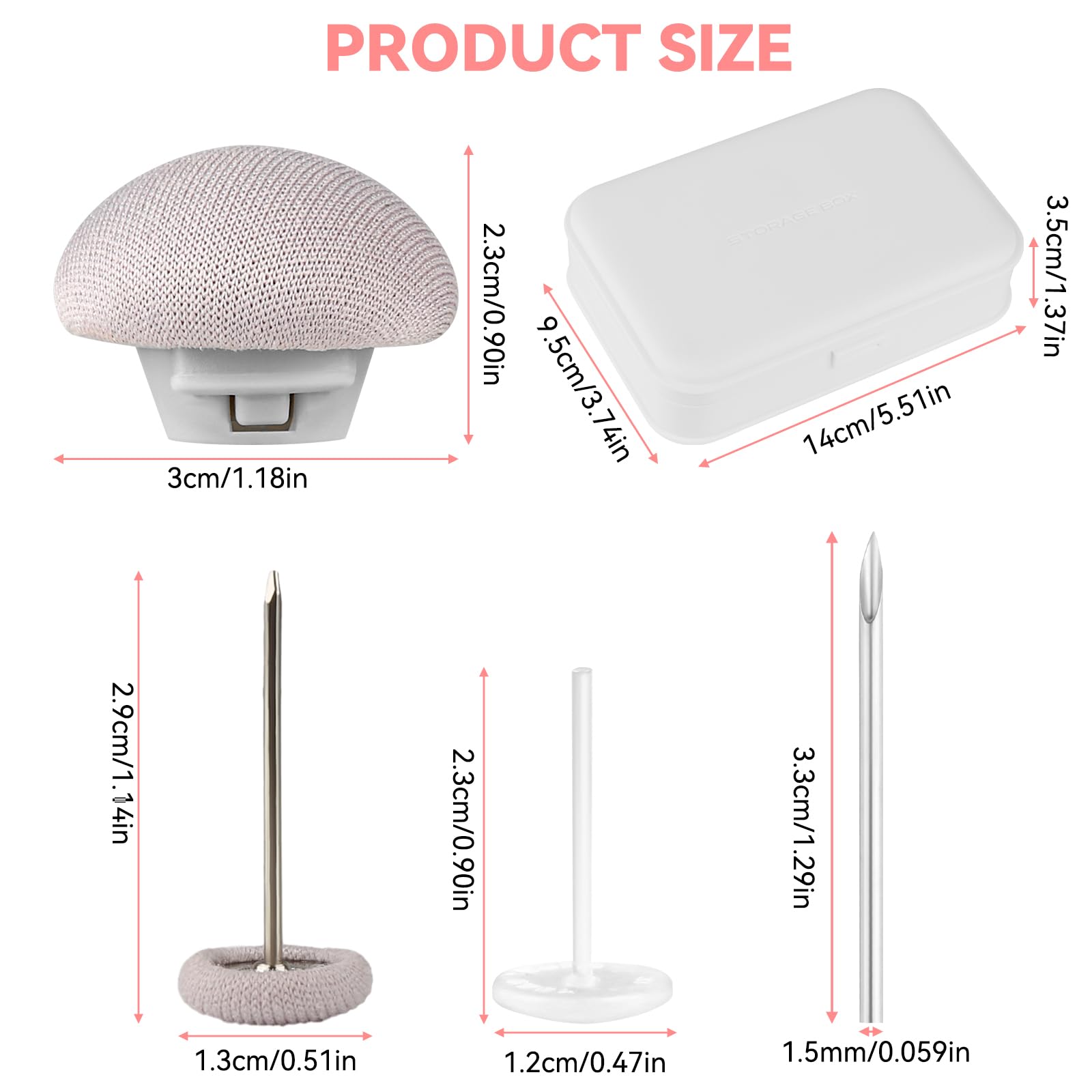 lahnao Mushroom Duvet Clips,16 PCS Duvet Cover Holding Clips,Grey Non-Slip Quilt Fixing Clips,Round Comforter Clips with Box for Blanket Bed Sheet Curtain Socks Mattress - Image 3