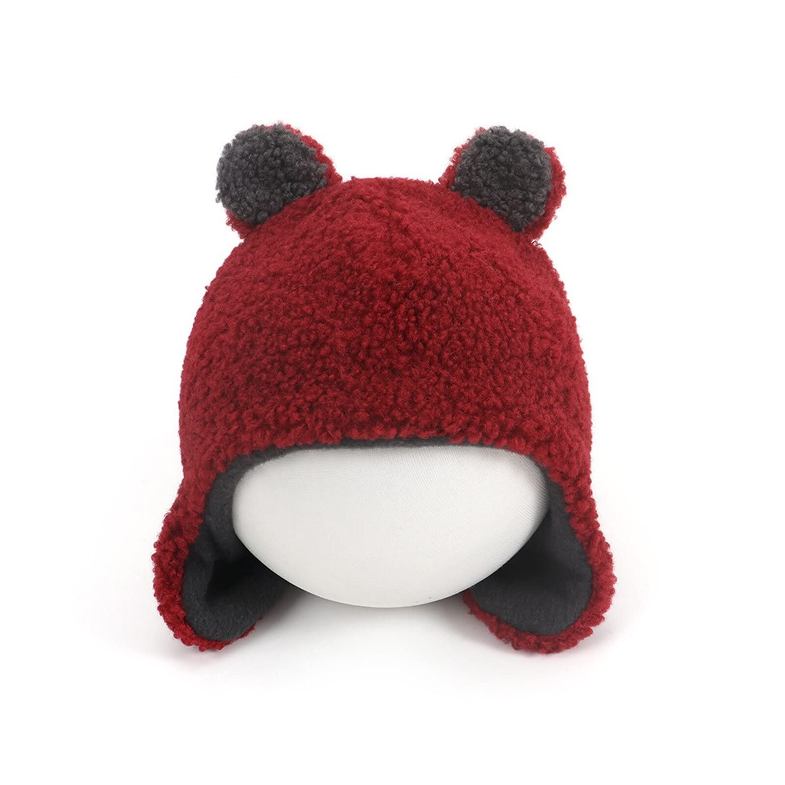 Conjunto de tres piezas de invierno para niños: gorro, guantes, bufanda y capucha.