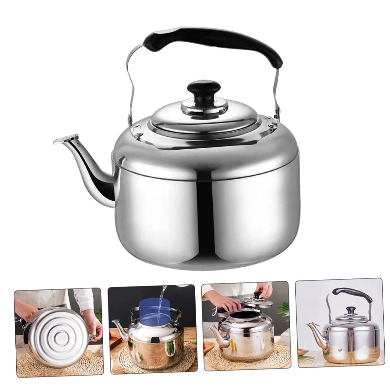 Bollitore in Acciaio Inox per fornello, bollitore per Acqua, Gas, Elettrico, induzione, bollitura Rapida, teiera, Cucina Domestica, bollitore per Acqua, tè, caffè, Appassionati
