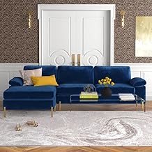 Lian 2 - Piece Velvet Sectional Sofa 4 Seater Sofa L Shape Sofa Corner Sofa for Living Room (Blue)