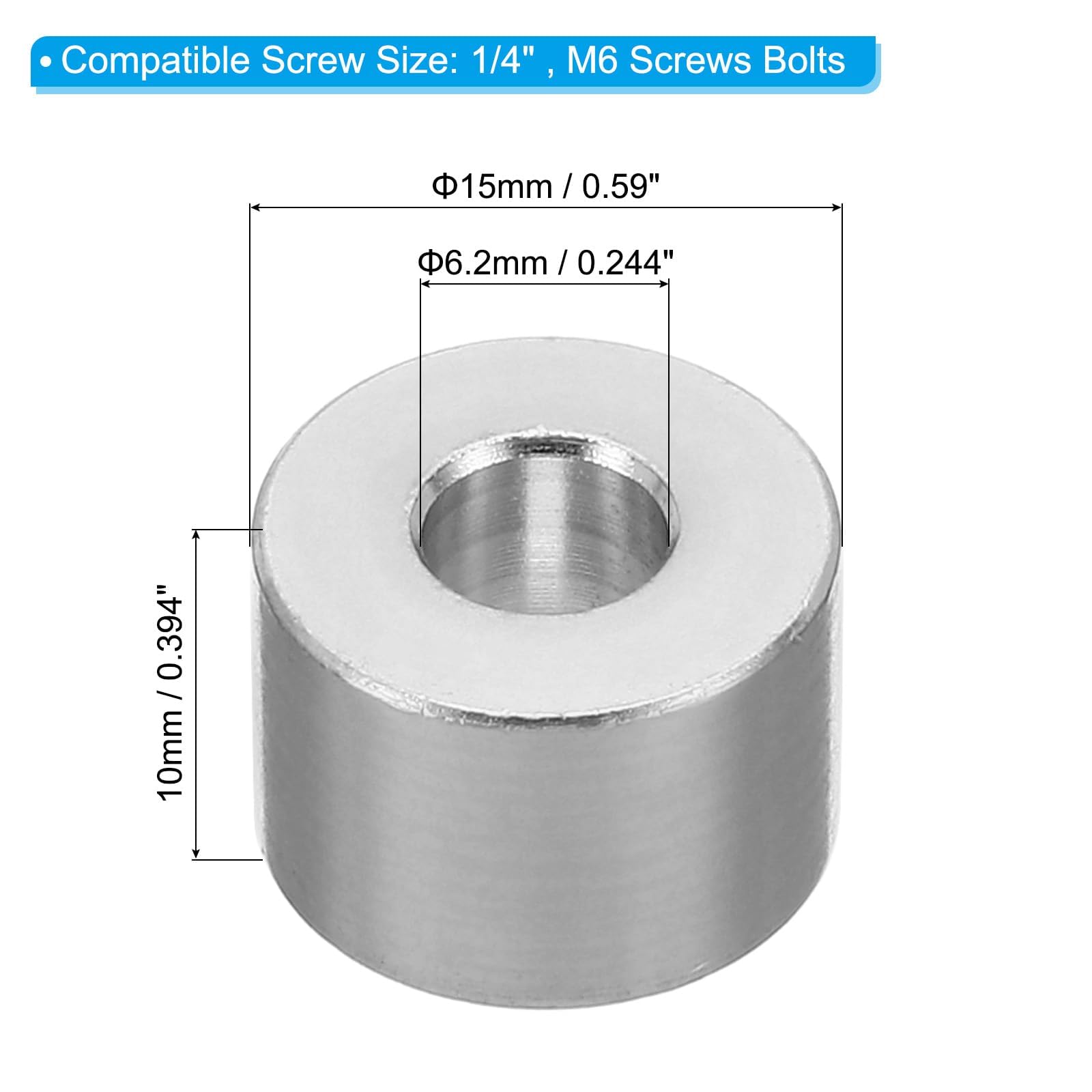 TA-VIGOR 5Pcs M6 Aluminum Spacer - Image 2