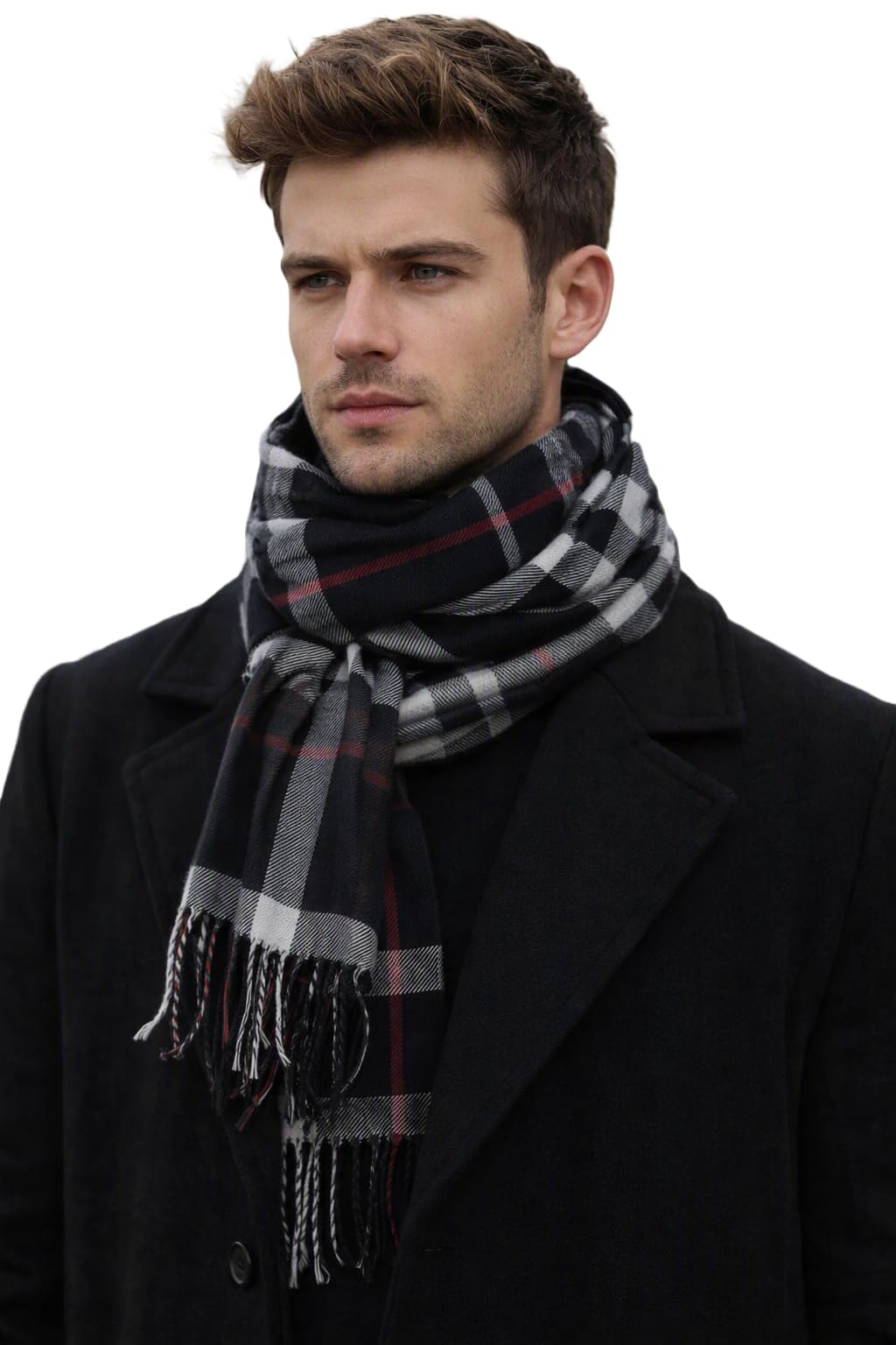 teemoods Unisex Acrowool Muffler Scarf with Fringes – Soft, Warm & Lightweight Winter Neck Wrap for Men and Women-picture-1