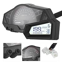 Vista 7 de Odómetro LCD, ABS LCD motocicleta odómetro velocidad combustible medidor 15000RPM apto para 300