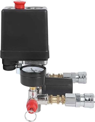 Miniatura 7 de Compresor de aire Montaje de soporte Interruptor de control de presión Regulador de colector de válvula Accesorios de compresor de aire para