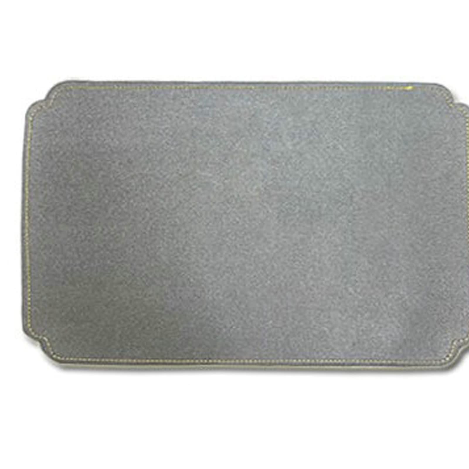 Szare podkładki pod talerze zestaw 10 sztuk, zestaw 45 x 30 cm, prostokątne, jednolity kolor, skóra, do jadalni, kuchni, na imprezę