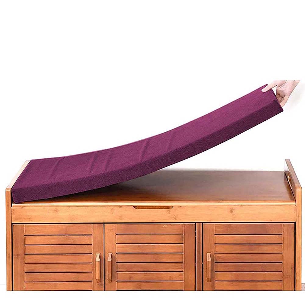 Coussin de banc haut de gamme 100 x 50 cm violet en mousse dense