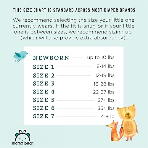 Miniatura 5 de Marca Tienda - Pañales Mama Bear de tacto suave hipoalergénicos talla 2 184 unidades 4 paquetes de 46