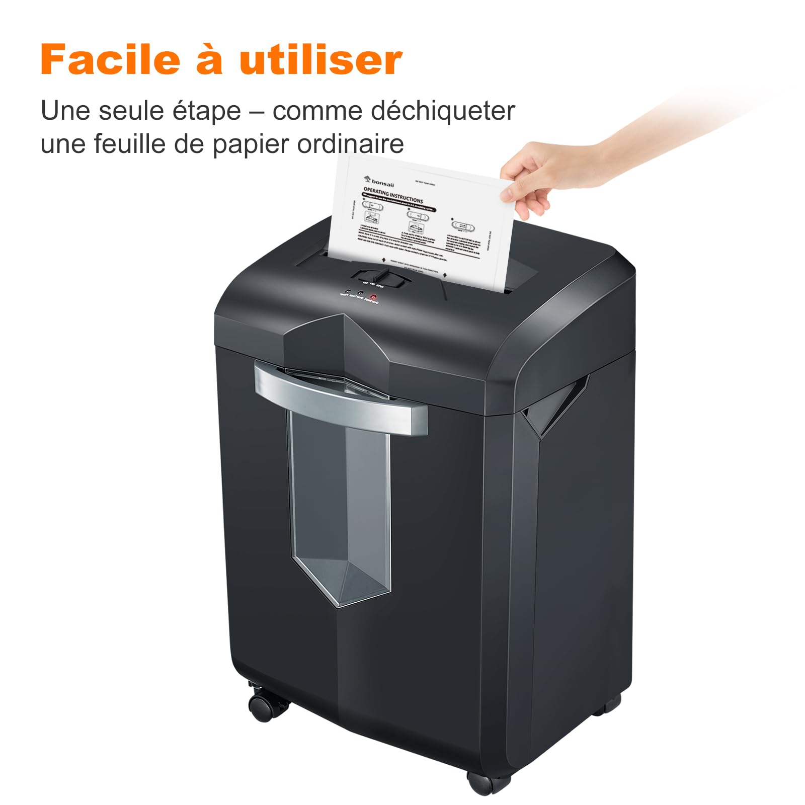 Bonsaii Feuilles lubrifiantes pour déchiqueteuse, 12 feuilles d'entretien 21,4 x 15,1 cm