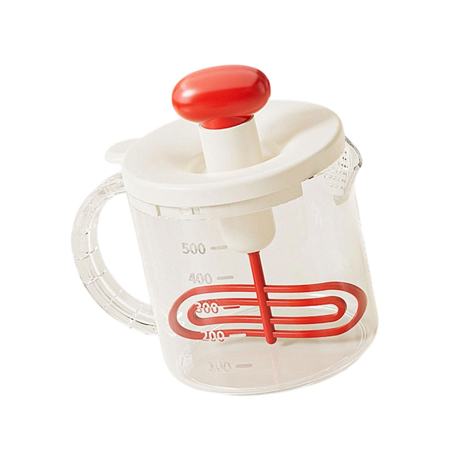 MALSSE Multipurpose Hand Operated Stirring Cup with Filtration Systems for Smooth Mixing of Beverages and Eggs Whites Manual Mixing Cup