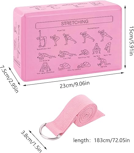 Miniatura 5 de YogaBrick - Juego de espuma ligera antideslizante de 9.1 x 5.9 x 3.0 in, equipo de bloque de apoyo para yoga, adorno multifuncional para mujeres,