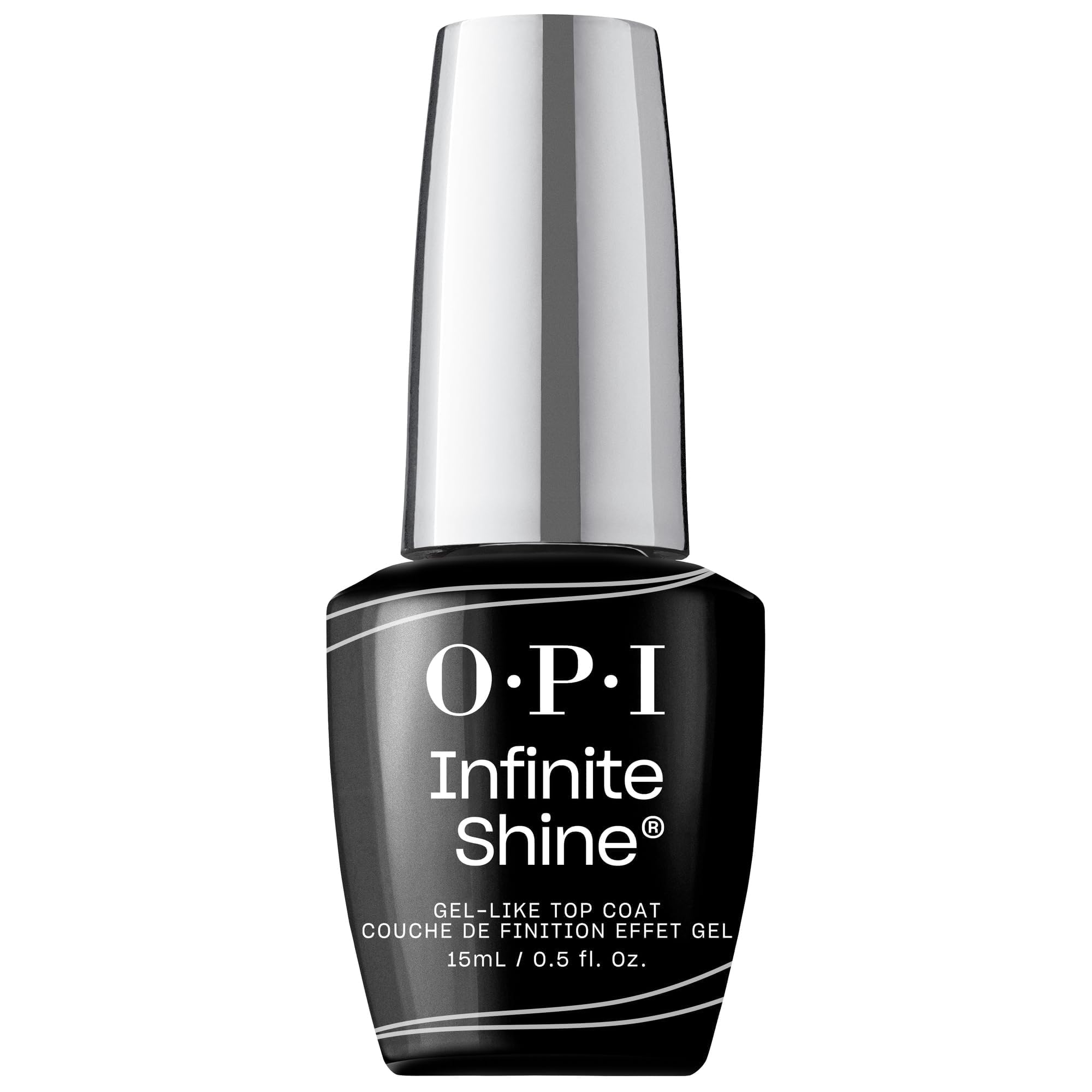 OPI Infinite Shine Base & Top Coat – vorgehärtete Gel-Technologie ohne UV-Lampe – bis zu 11 Tage Halt – langanhaltender, veganer Nagellack – 15ml