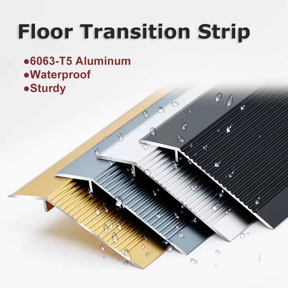90cm Rampe De Seuil En Aluminium Pour Différence De Niveau De 1-4cm, Barre De Seuil Multiniveau Pour Intérieur Et Extérieur, Salle De Bain, Seuils De Porte(Gold)