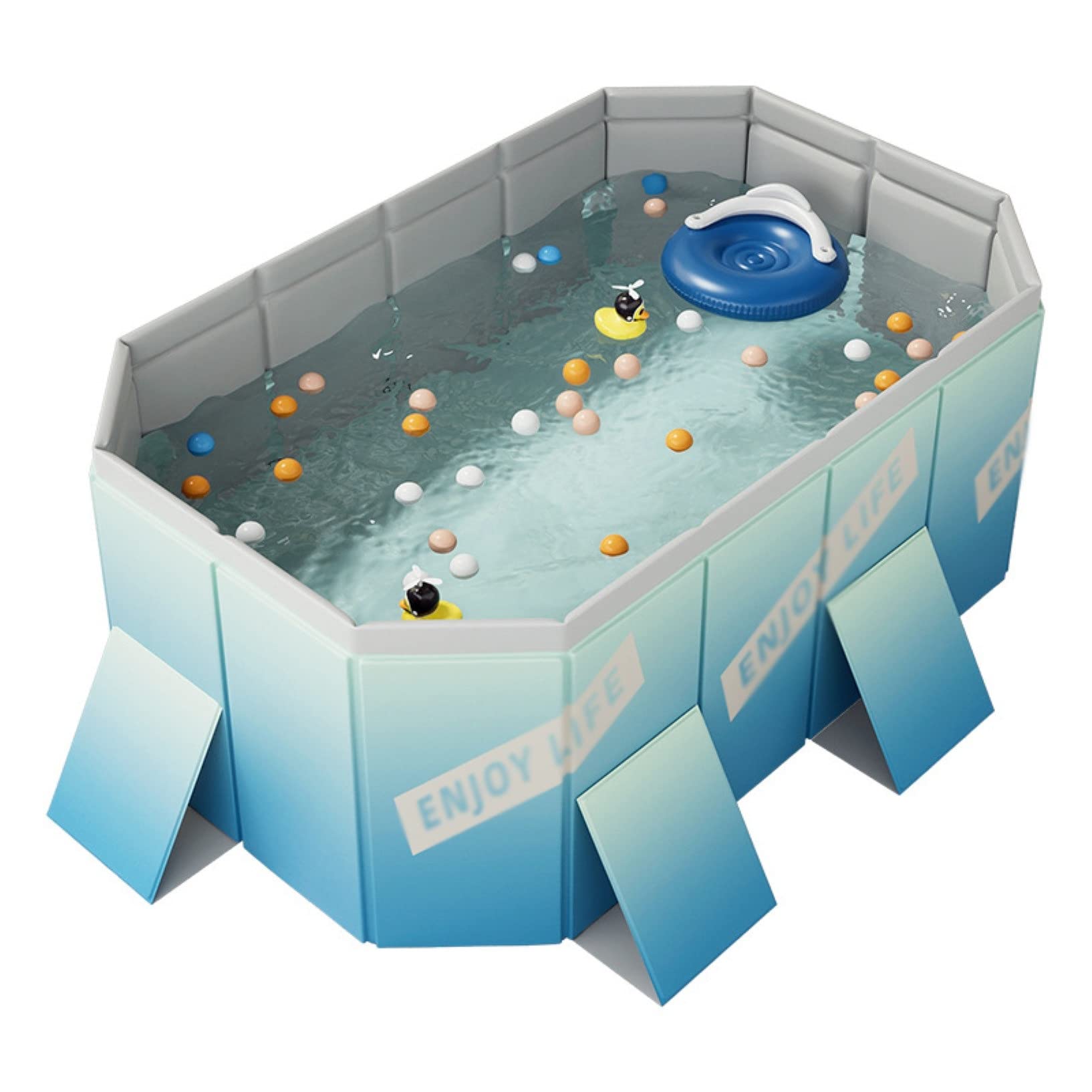 Piscina Infantil Plegable, Piscina portátil para Exteriores para niños y Mascotas, Piscina Grande para chapotear para Uso Interior o Exterior, fácil de Montar y Guardar.