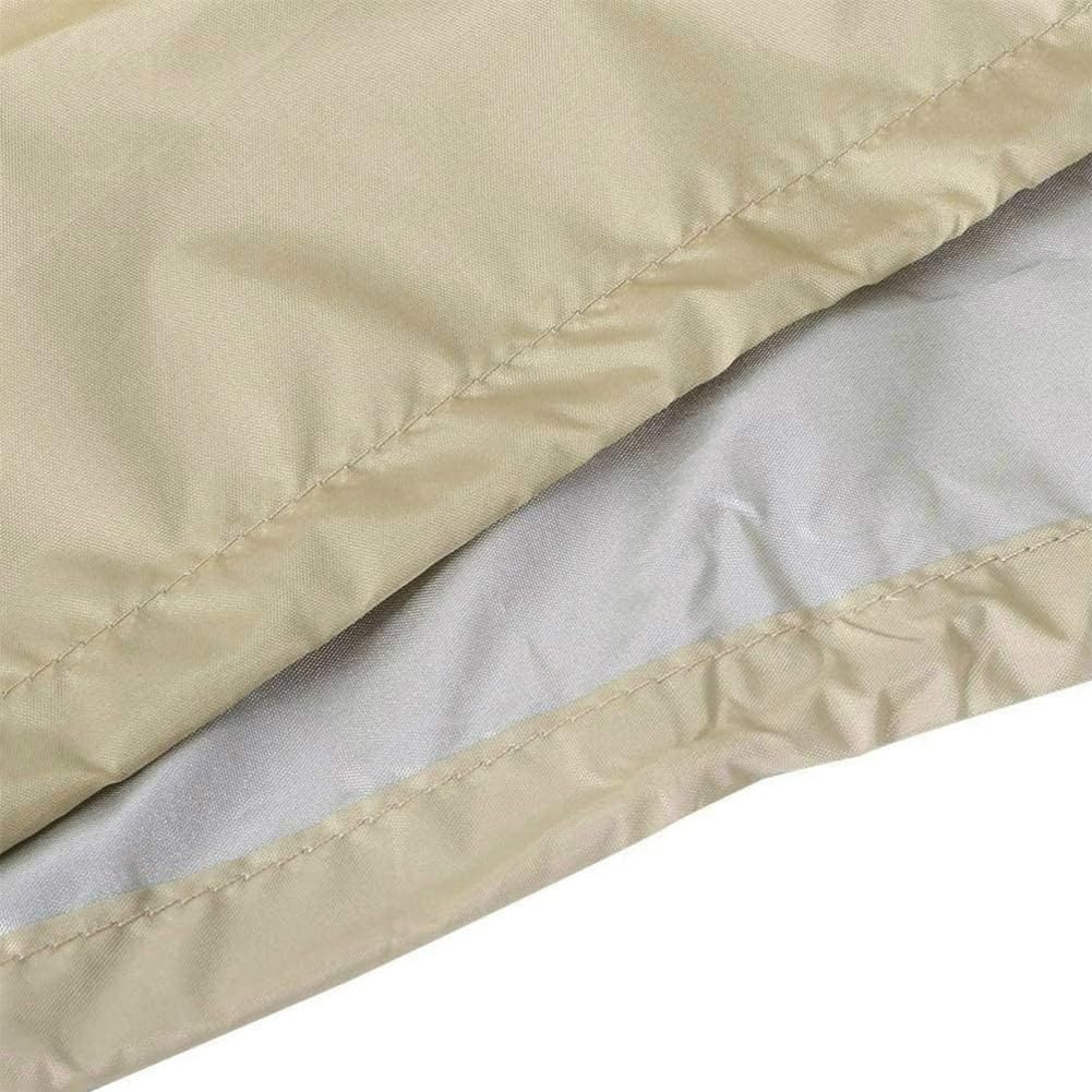 Housse Coffre de Rangement, 420D Oxford Bâche Pliable Coffre à Coussin Imperméable Résistante À La Pluie Et Aux UV Fermeture À Glissière Protection, pour Boîtes Terrasse Jardin (Beige,130*60*71cm)