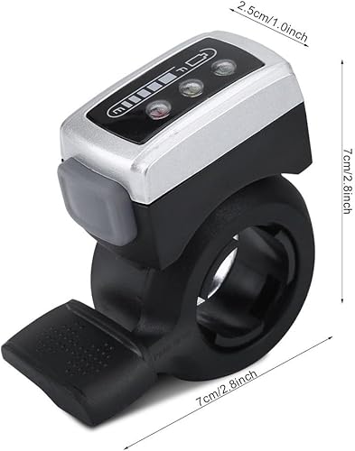 Miniatura 3 de Regulador de velocidad de dedo izquierdoderecho de 36 V para E, ciclo eléctrico, montaña, apto para 0.886 in M365 Acelerador de pulgar 36v