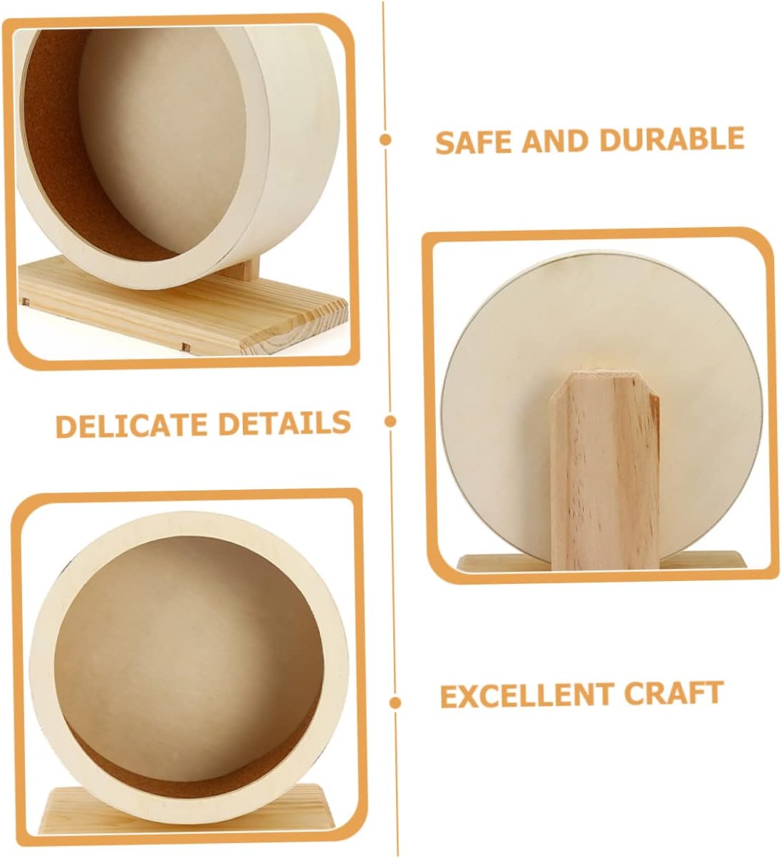 BESPORTBLE Wooden Hamster Wheel Small Animal Play Toy Exercise Wheel for Guinea Pigs