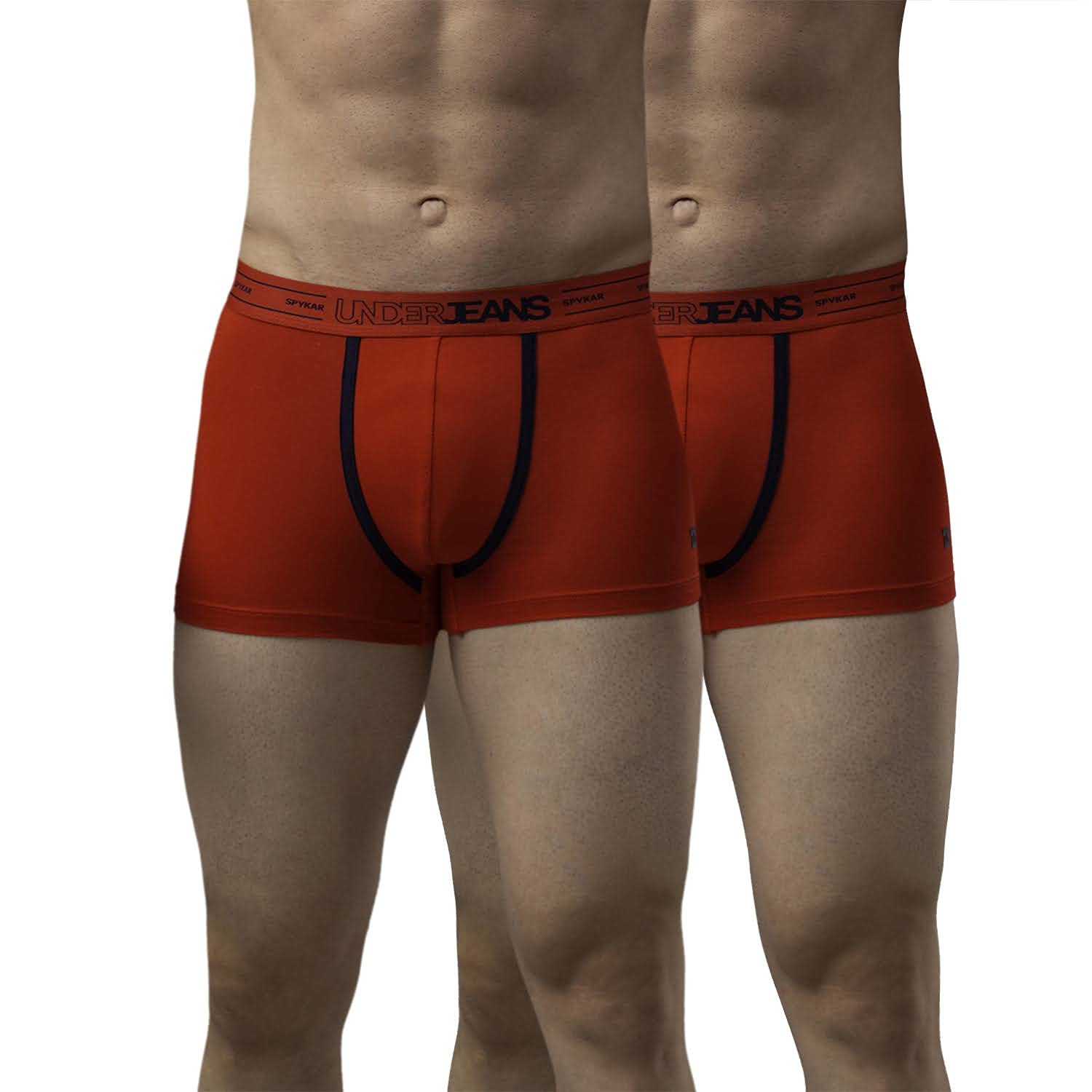 underjeans Men Cotton Blend Trunk - Pack of 2-picture-18