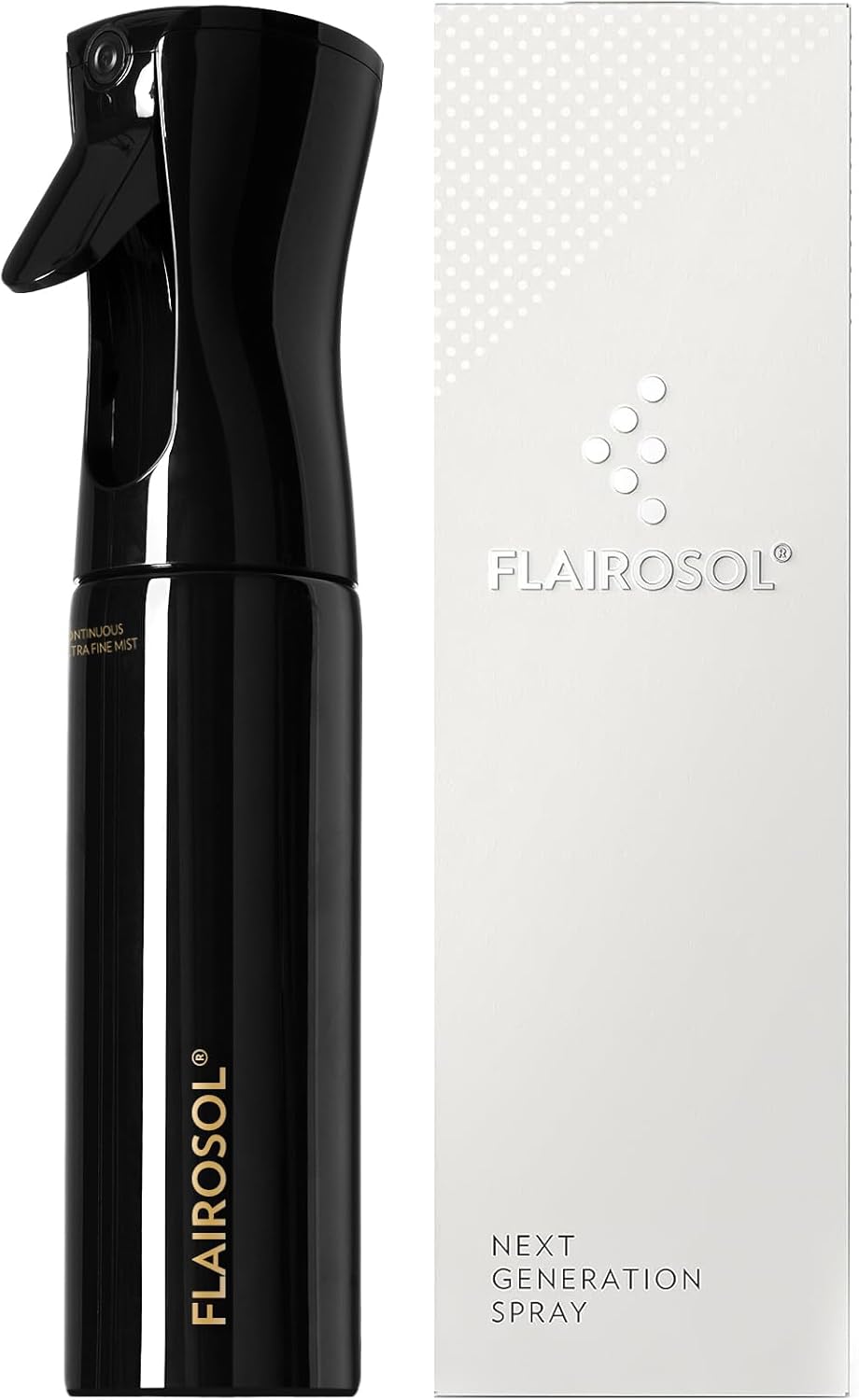 LAIROSOL 2 Pack Spray Bottle for Hair, 10.01 oz/300 ml, White Bottle and Black Bottle