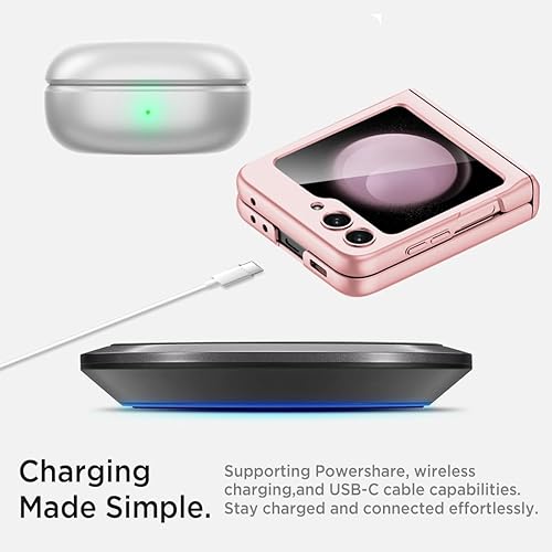 Miniatura 6 de Miimall Funda para Samsung Galaxy Z Flip 5 con protector de pantalla, funda para Galaxy Z Flip 5 con protección de bisagra, antihuellas, mate,