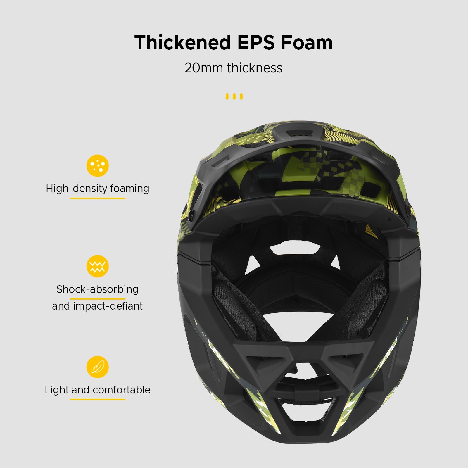 Lixada Casco integral de bicicleta de montaña para adultos, casco de bicicleta de montaña para adultos, para hombre y mujer, circunferencia de la cabeza de 55-58 cm/59-61 cm, casco de bicicleta