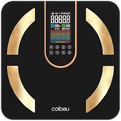 Balança Inteligente Digital Corporal, Balança Bioimpedancia, Capacidade 180 kg, Tela Dupla em Vidro, Sincroniza com Google Fit/Apple Saúde