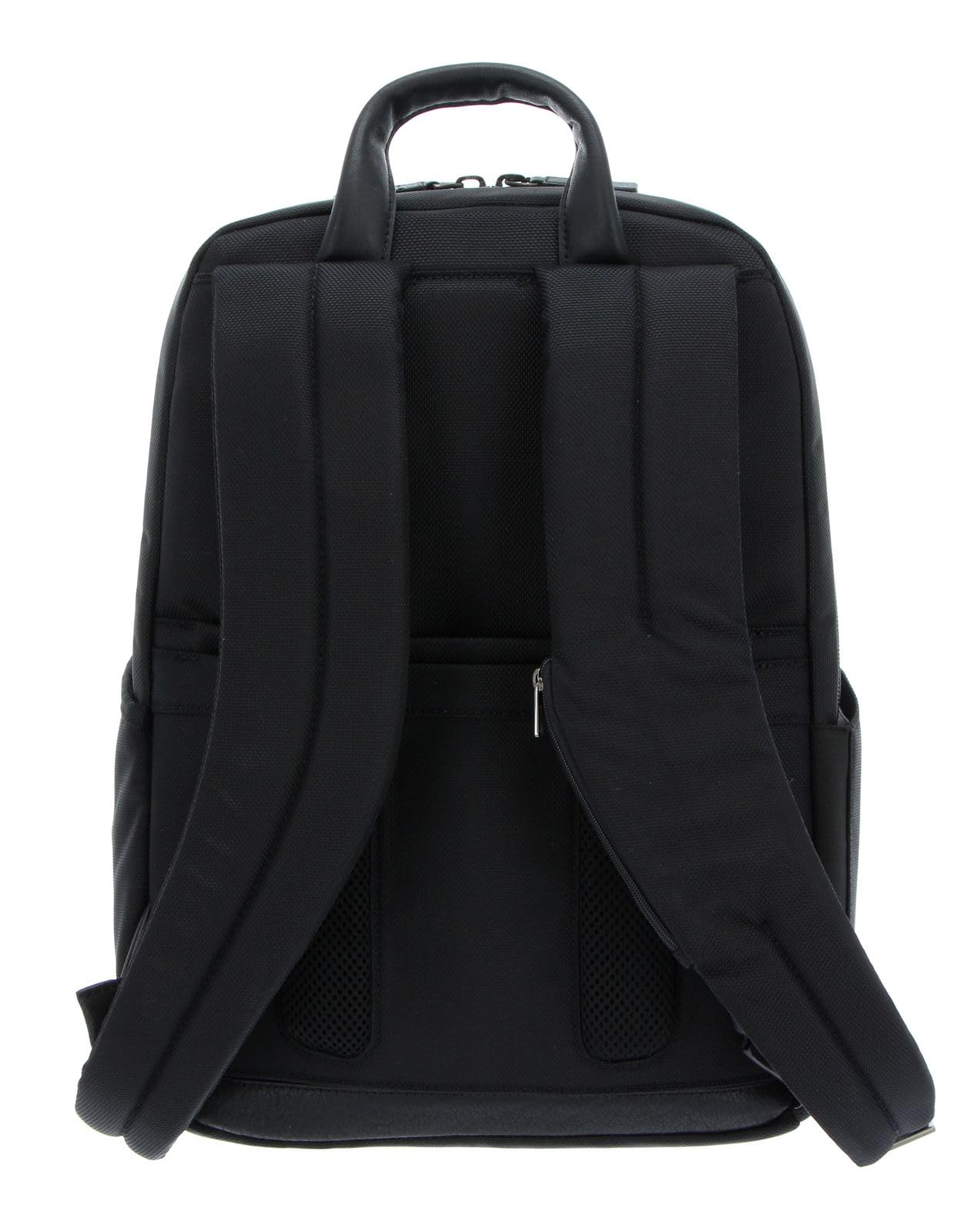 PIQUADRO Brief Zaino in pelle e tessuto porta PC 14" ad uno scompartoe schermatura RFID