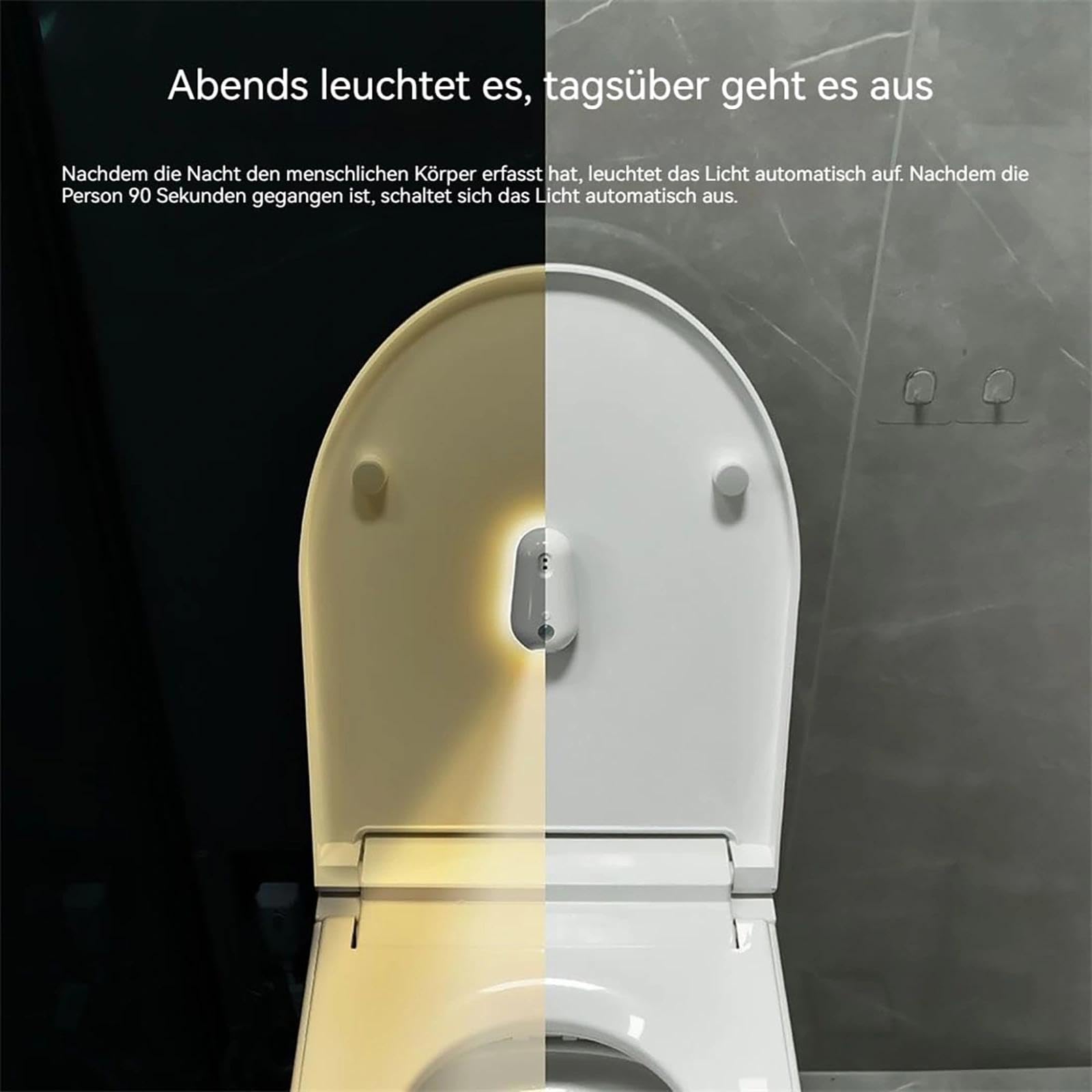 self cleaning uv toilet sanitizer and night light,uv licht gegen bakterien,uv-c lamp,selbstreinigendes uv-toiletten-desinfektionslicht 6 Farben, mit Nachtlicht & Bewegungssensor WC (A)