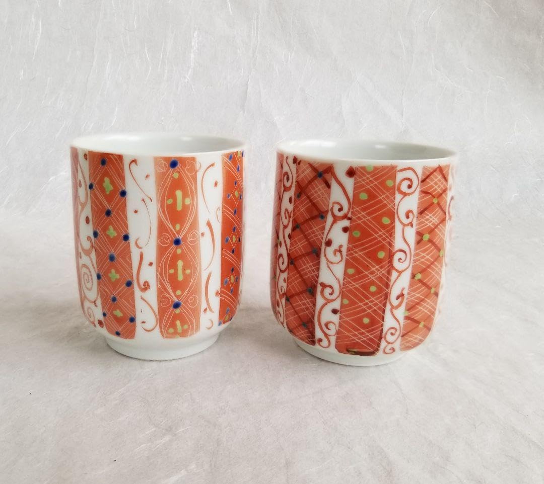 楽山焼 湯呑 5客セット 天神蟹細密彫り 箱付 未使用 楽山焼 湯呑 5客