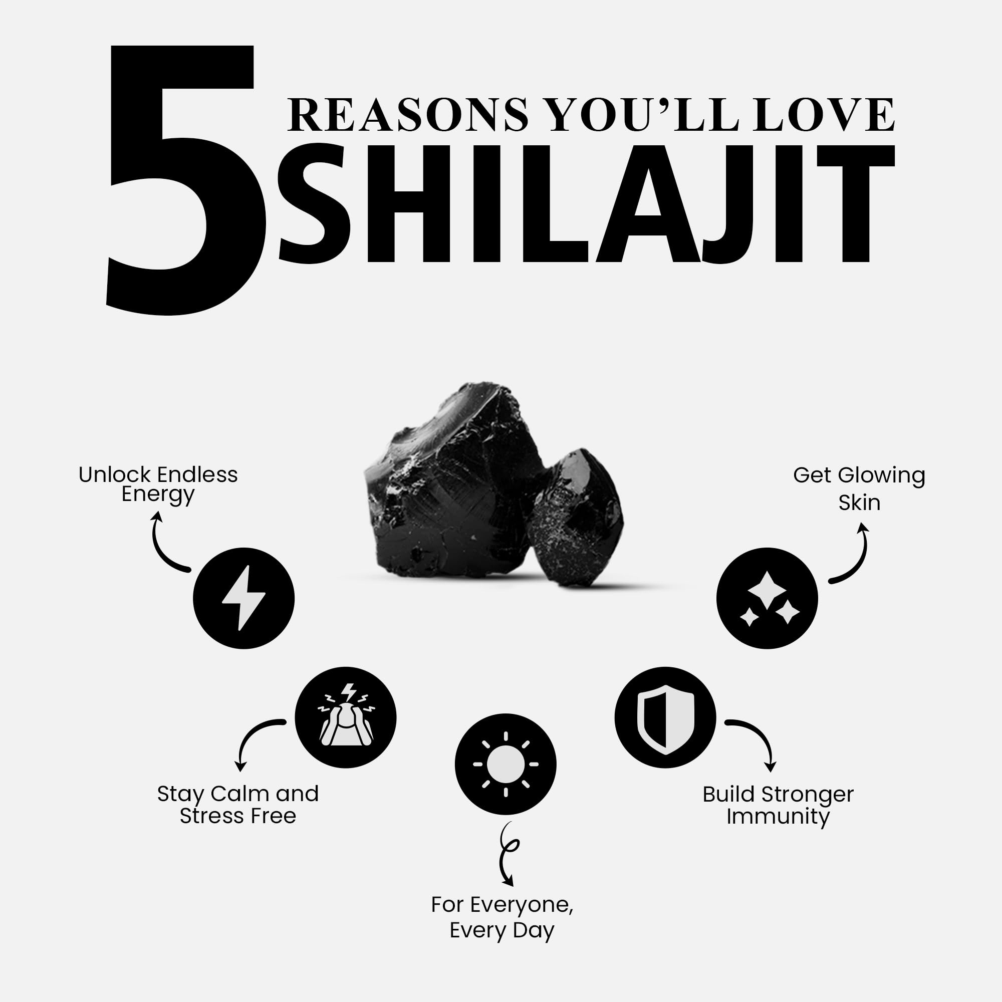 Nuclear Farm Shilajit Resin, Himalayan Pure Mineral Supplement for Energy and Stamina, 20g, 40 Servings, Triple Purified, Adult 1