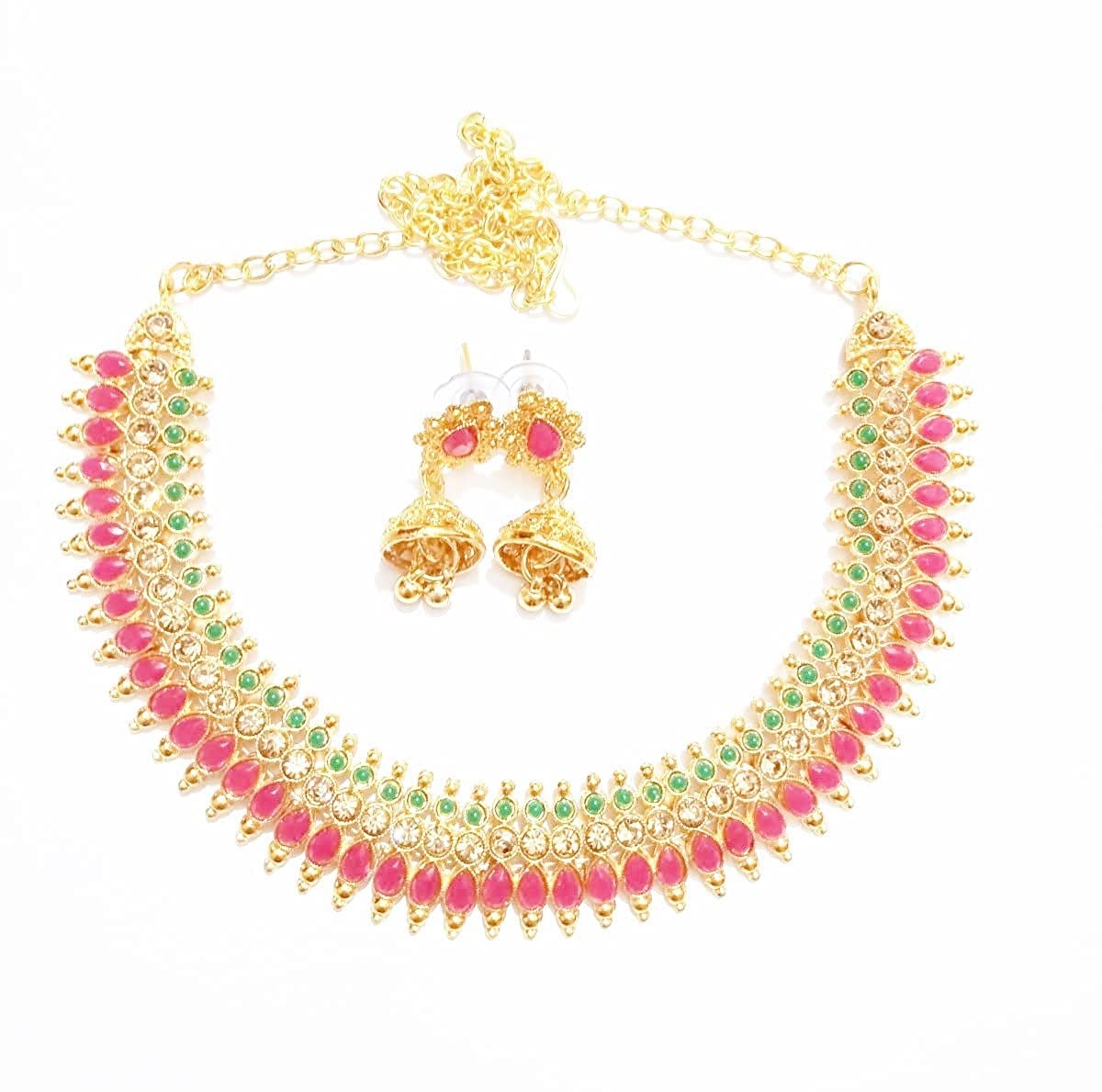 MPK Perfect Traditional Kundan Necklace/choker necklace For Women/Tample jewellery set/Beautiful ethnic jewellery set with earrings/choker set/best for Wedding (B0C2PB6HXK) Amazon Price History, Amazon Price Tracker