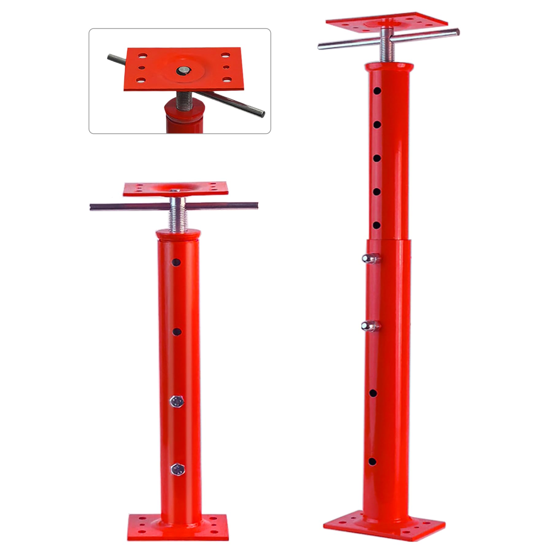 Confezione da 2 martinetti da pavimento per casa, gamma di altezza da 48,3 a 96,5 cm, capacità 3-5 tonnellate (ciascuno), martinetti di supporto per seminterrato resistente, martinetti per