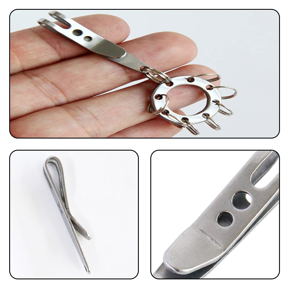 Clip De Suspensión Llavero Clip De Bolsillo Con Llavero Silver Clip De Suspensión Llavero Clip De Bolsillo Con Llavero Silver