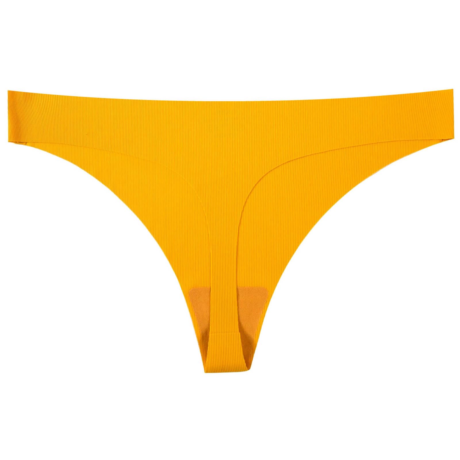 Womens Seamless Thongs Briefs No Show Low Waist Comfy Bikini Underwear Breathable Panties Underpant for Women