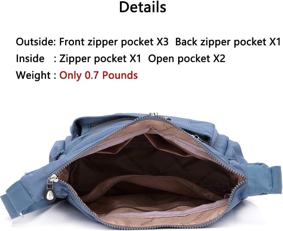 MINTEGRA Crossbody Bag for Women Nylon Waterproof Shoulder Purse Messenger Bag Lightweight Pocketbooks - Image 5