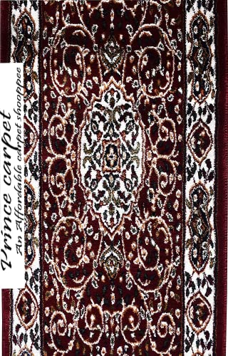 Image of Kashmiri Carpets for Living Room Supersoft Silk Touch Maroon Color 2 x 6 feet