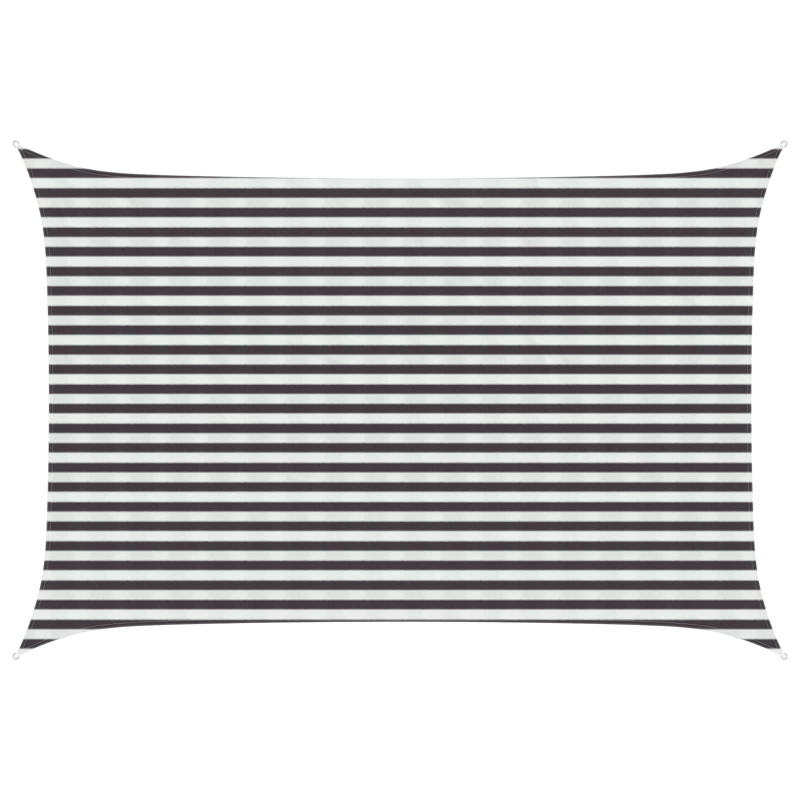vidaXL Sunshade Sail 3 x 5 m HDPE Rectangular Anthracite and White — image 1