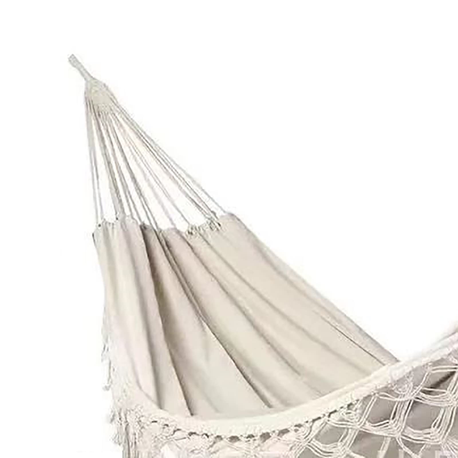 Lit de Jardin en Coton, 260cm × 140cm, Franges en macramé, Balcon Boho, Glands Faits à la Main, 2 Personnes, Double, 250 kg