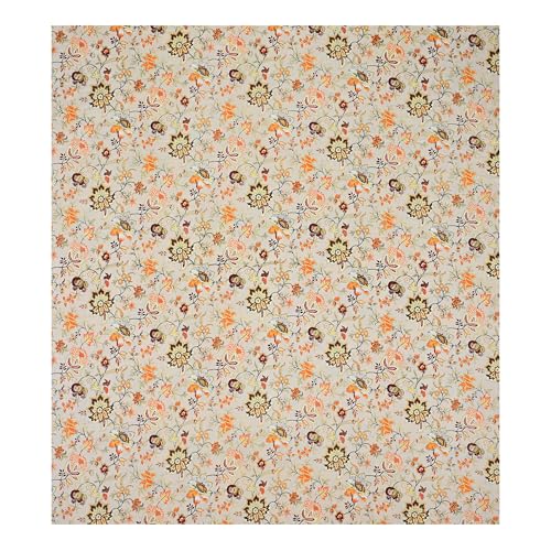 Image of Mafatlal Saanjh 144 TC Premium Cotton Bedding Double Bed 95x108 Inch | Cooling Summer Fabric | Decorative Floral Accent | Everyday use |Pillowcase Included | Cloud Cream Classic Interior