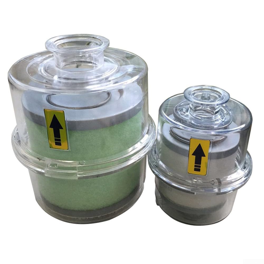 DAZZLEEX Dispositivo de eliminación de niebla de aceite para bomba de vacío, filtro de escape KF25 KF40, carcasa transparente de alta resistencia, tasa de filtración del 95%, filtro importado de