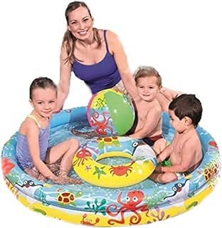 H2OGO! 2 Rings Circle Bath Play Pool Swimming Pool Set (122cm x 20cm)