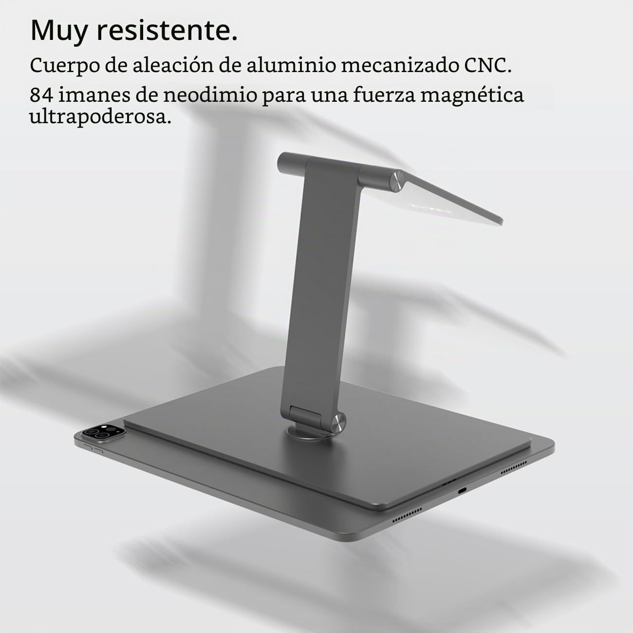 KU XIU X33 Soporte Magnético Plegable para iPad Pro 11" M4 (2024), Soporte Ajustable 360° de Aluminio para Tablet, Soporte Portátil de Escritorio para Dibujo, Trabajo, Estudio y Entretenimiento