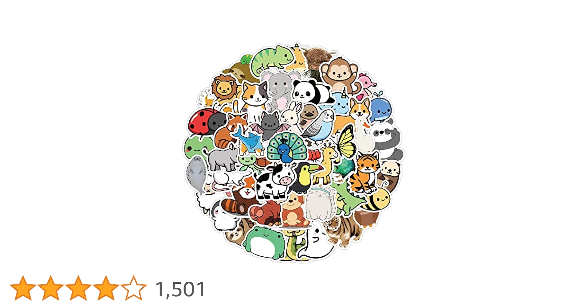 Amazon.co.jp: 100枚かわいい動物ステッカーセット アニマル防水