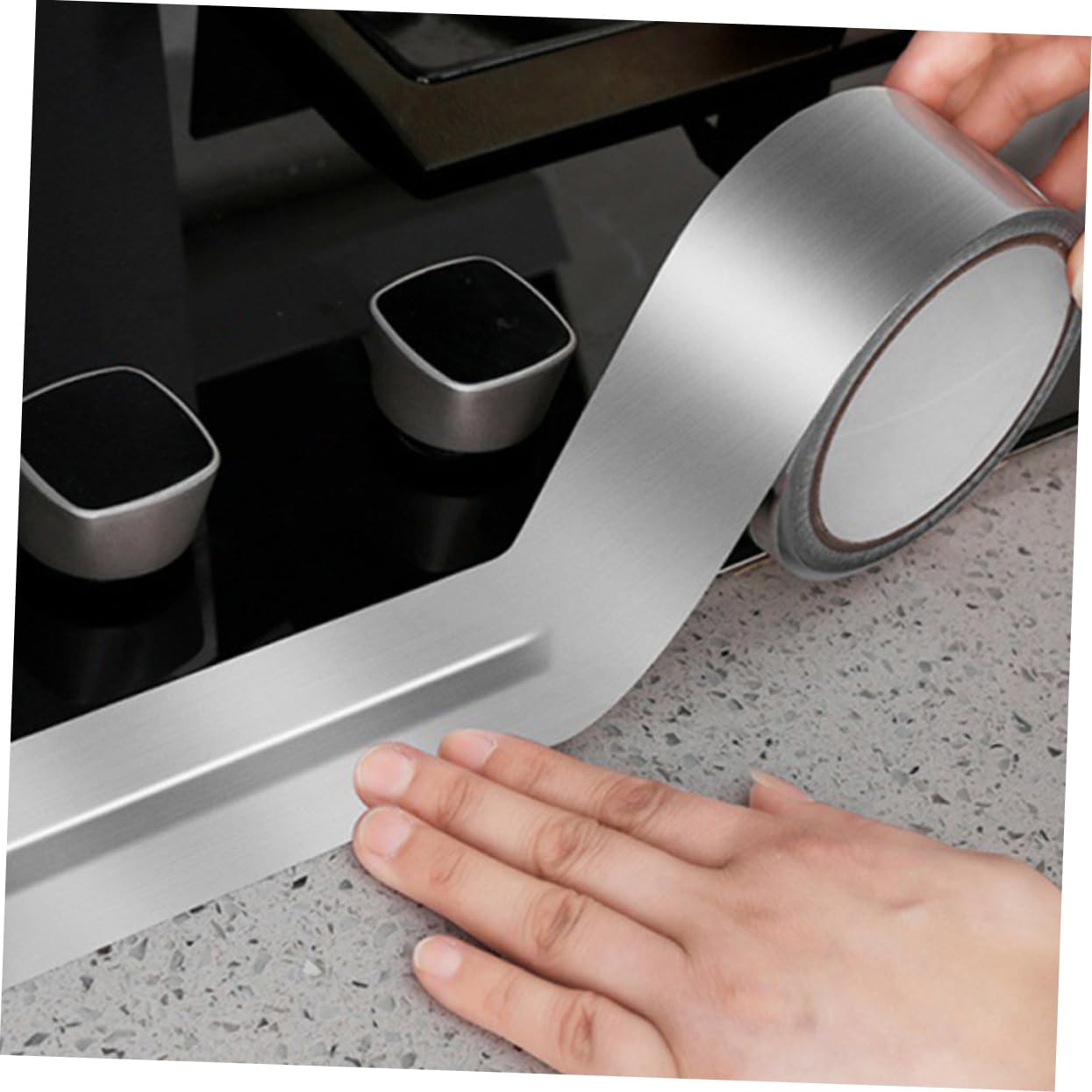 Uonlytech 4rollen Aluminium Folienklebeband Hitzebeständiges Selbstklebendes Dichtband Für Elektrische Reparaturen Und Isolierung Stark Haftend Für Metall