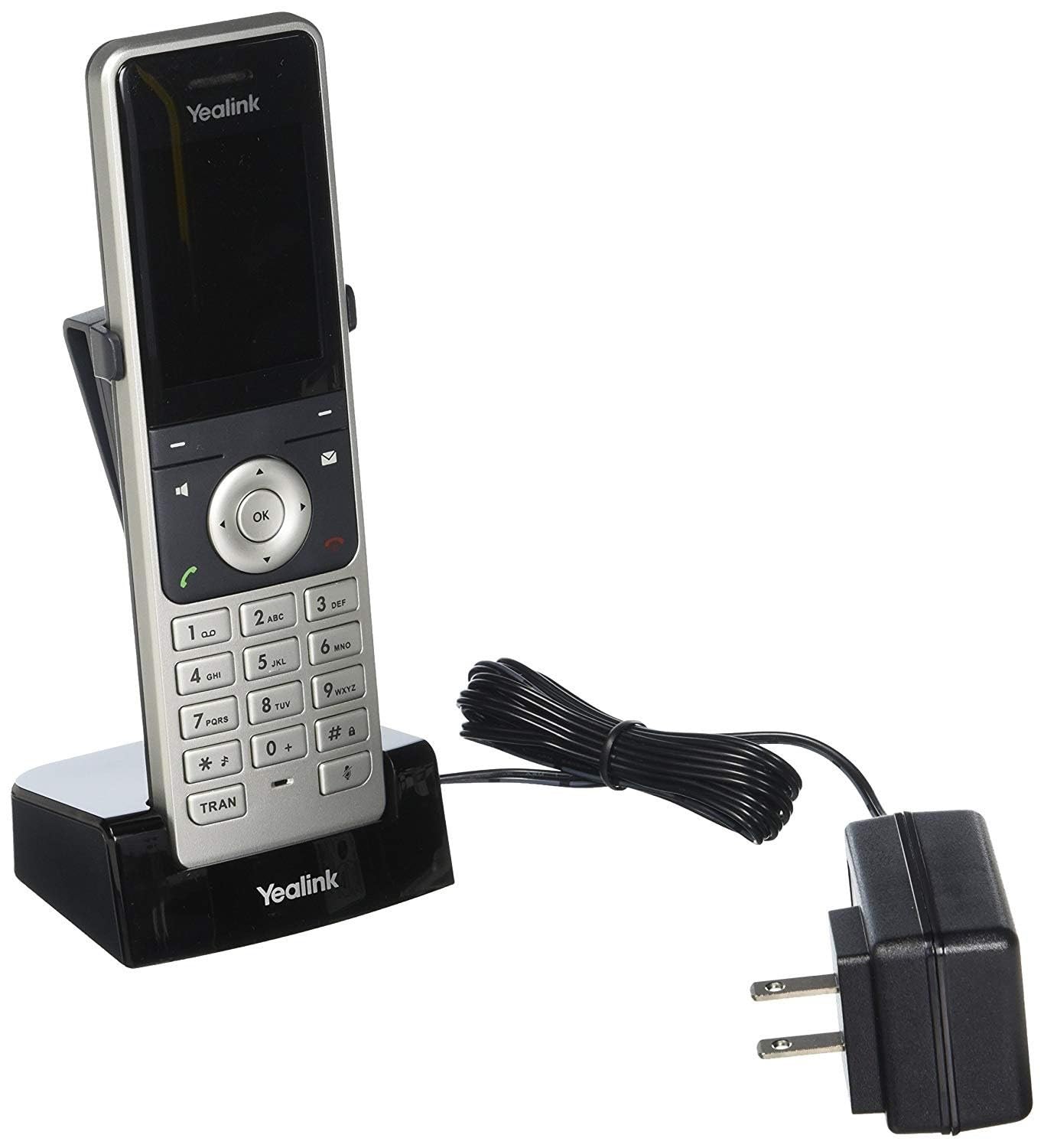 Yealink W56H Bezprzewodowa słuchawka rozszerzająca HD DECT do bezprzewodowego telefonu VoIP i urządzenia, czarny/szary